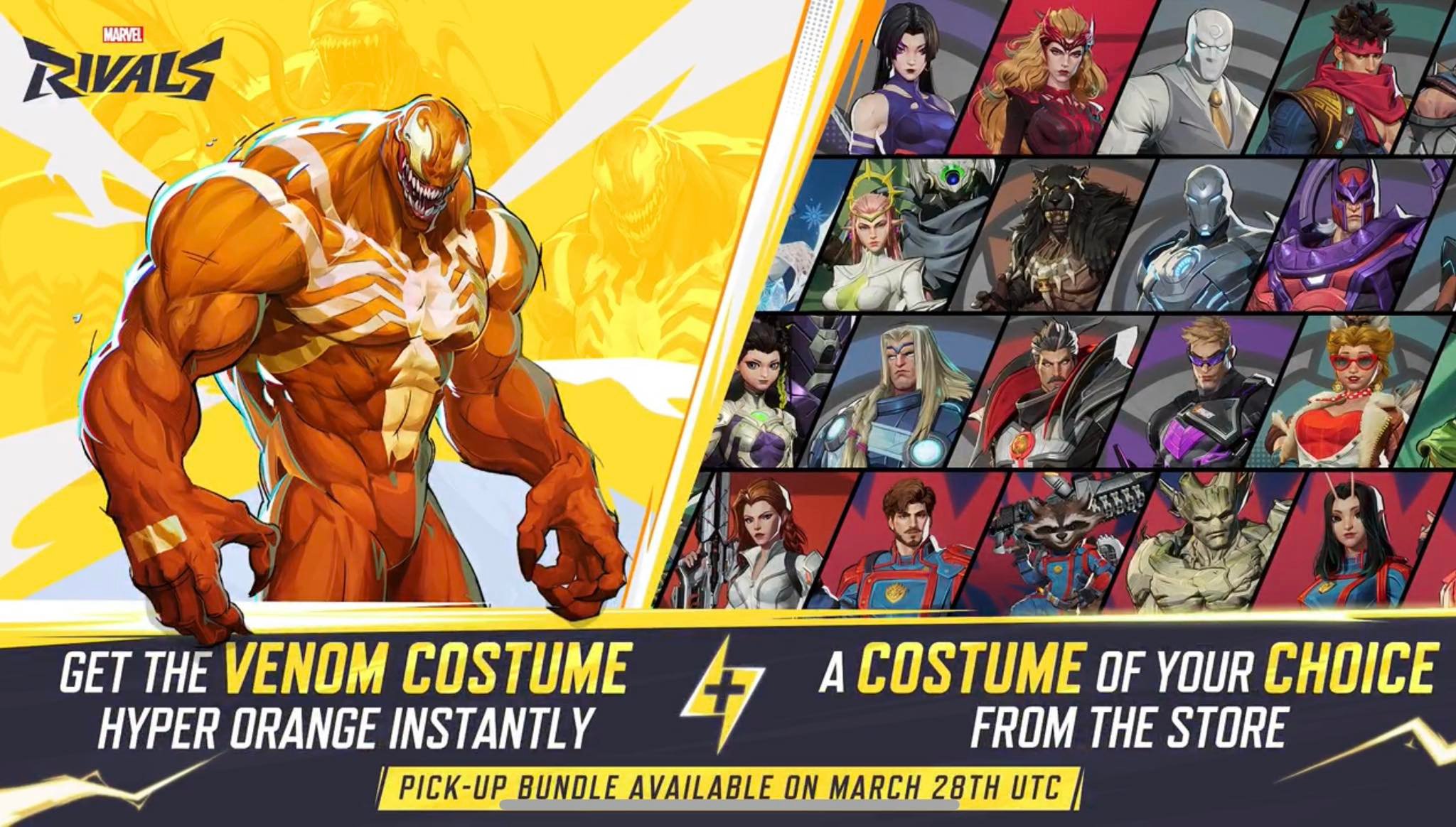 The orange Venom pick-up bundle will be available from March 27