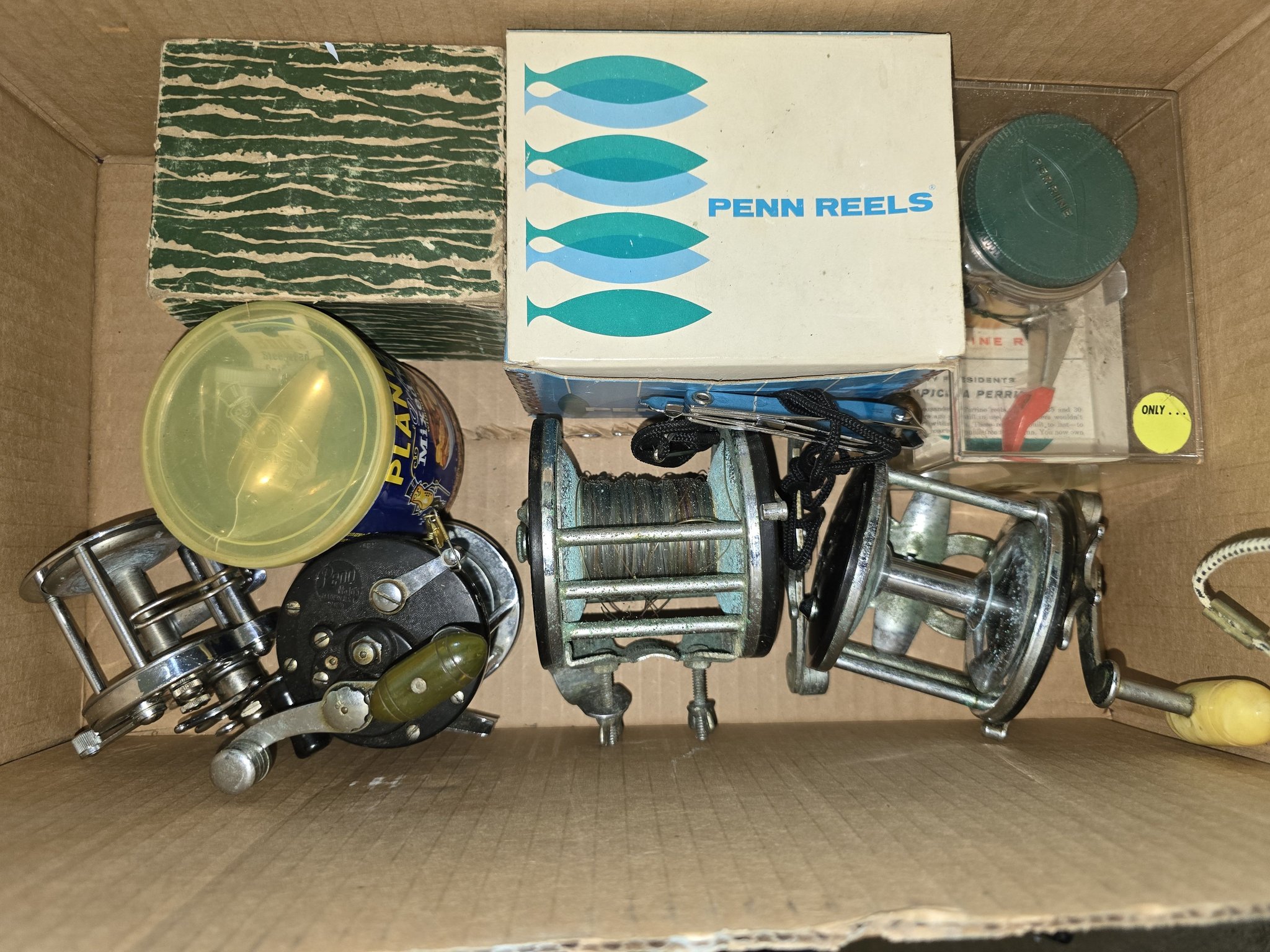 What is the history of a Perrine Automatic Reel made in Minnesota?