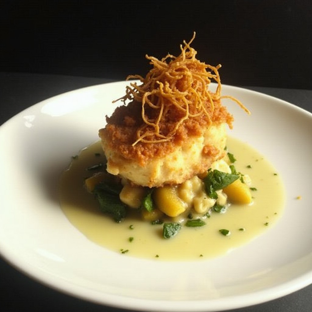 Secret - 🐟 Crispy Cod on Creamy Corn Ragout & Fried Leeks Crispy on the ...