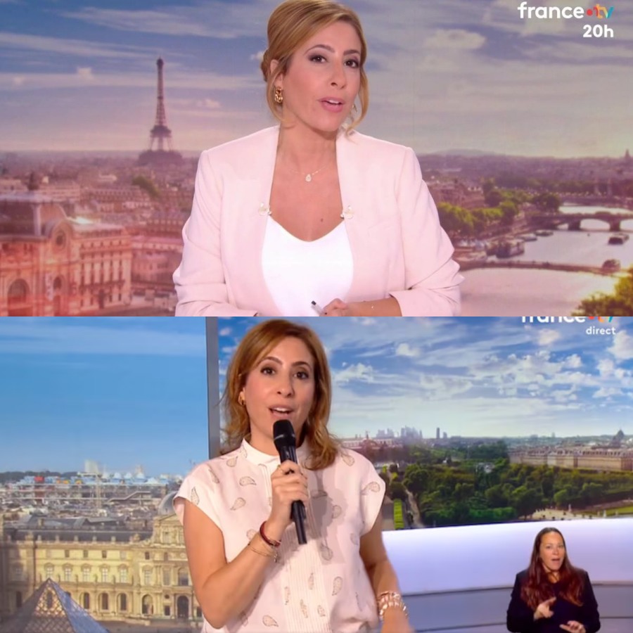 Éclat - 📰💙 Un JT très particulier pour Léa Salamé qui évoque la prise ...