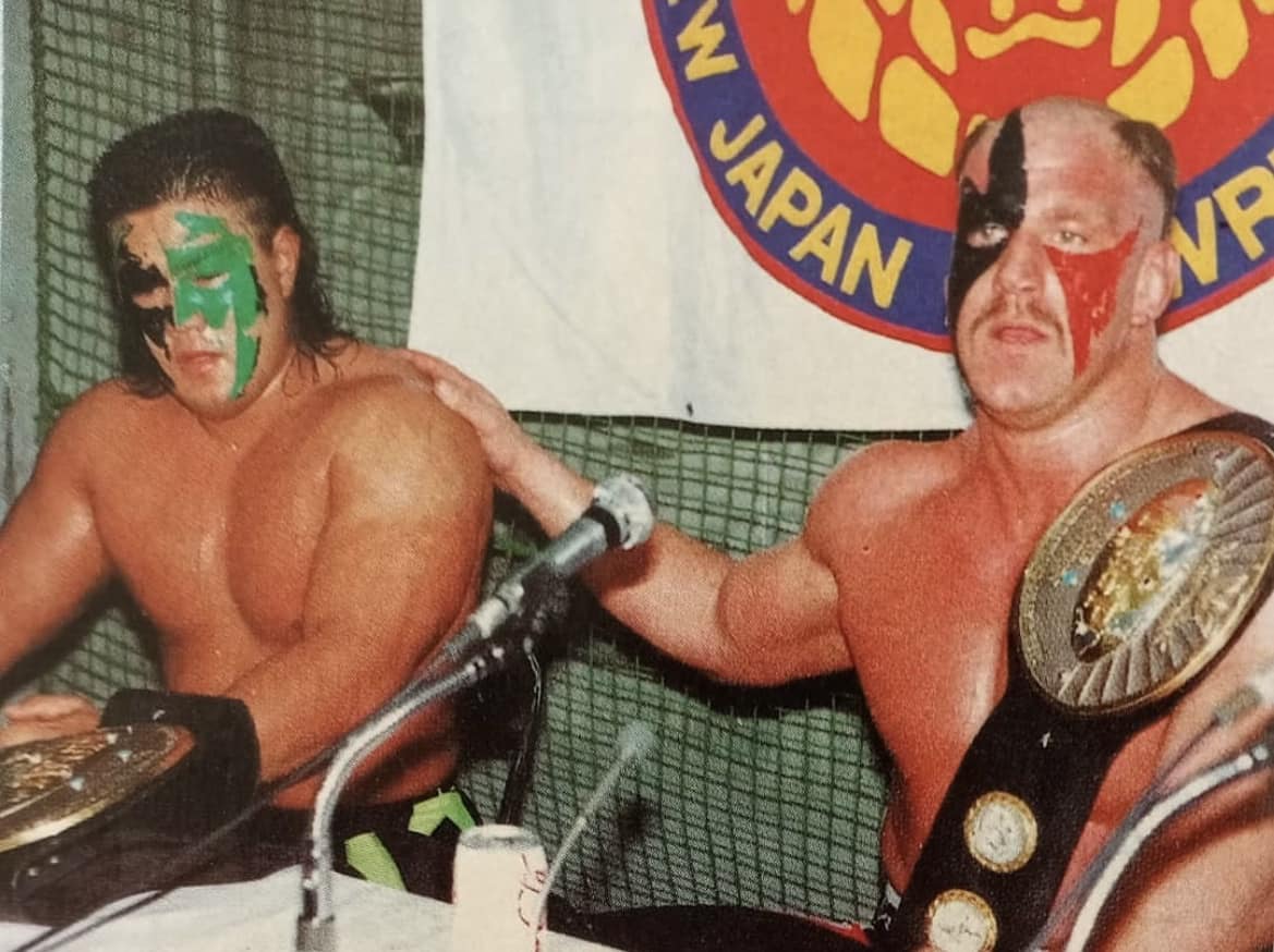 The IWGP Tag Team champions, The Hellraisers, Hawk Warrior & Power