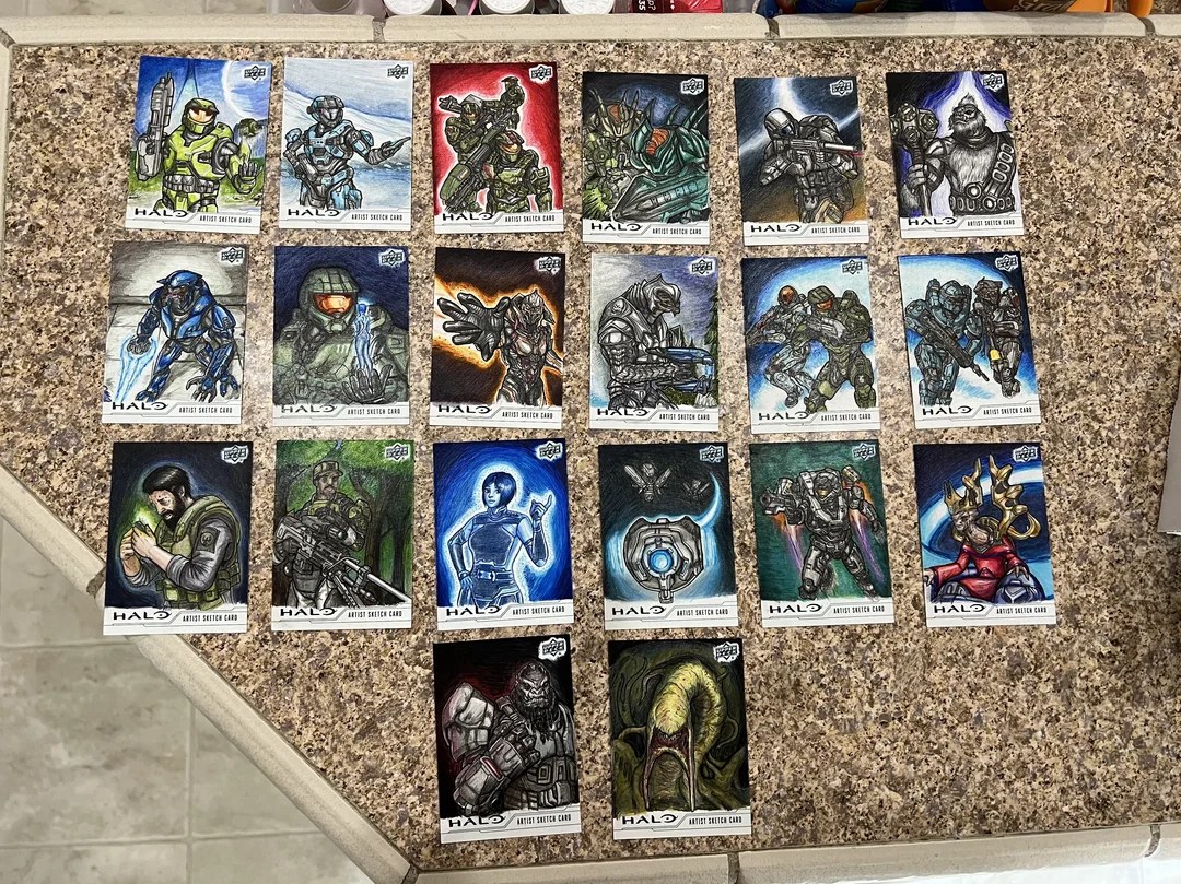 Halo Legacy short print trading cards