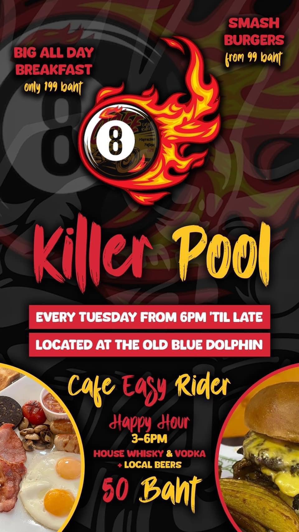 🎱🔥 Get ready to rack 'em up!... - Cafe Easy Rider Maprachan