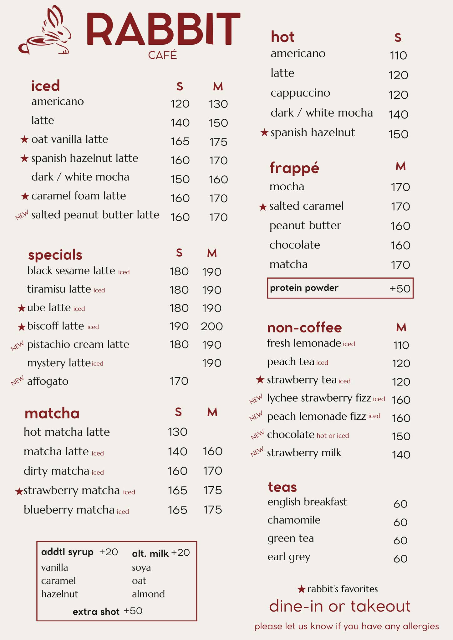 RABBIT CAFÉ - RABBIT CAFÉ MENU‼️📣 We've broadened our...
