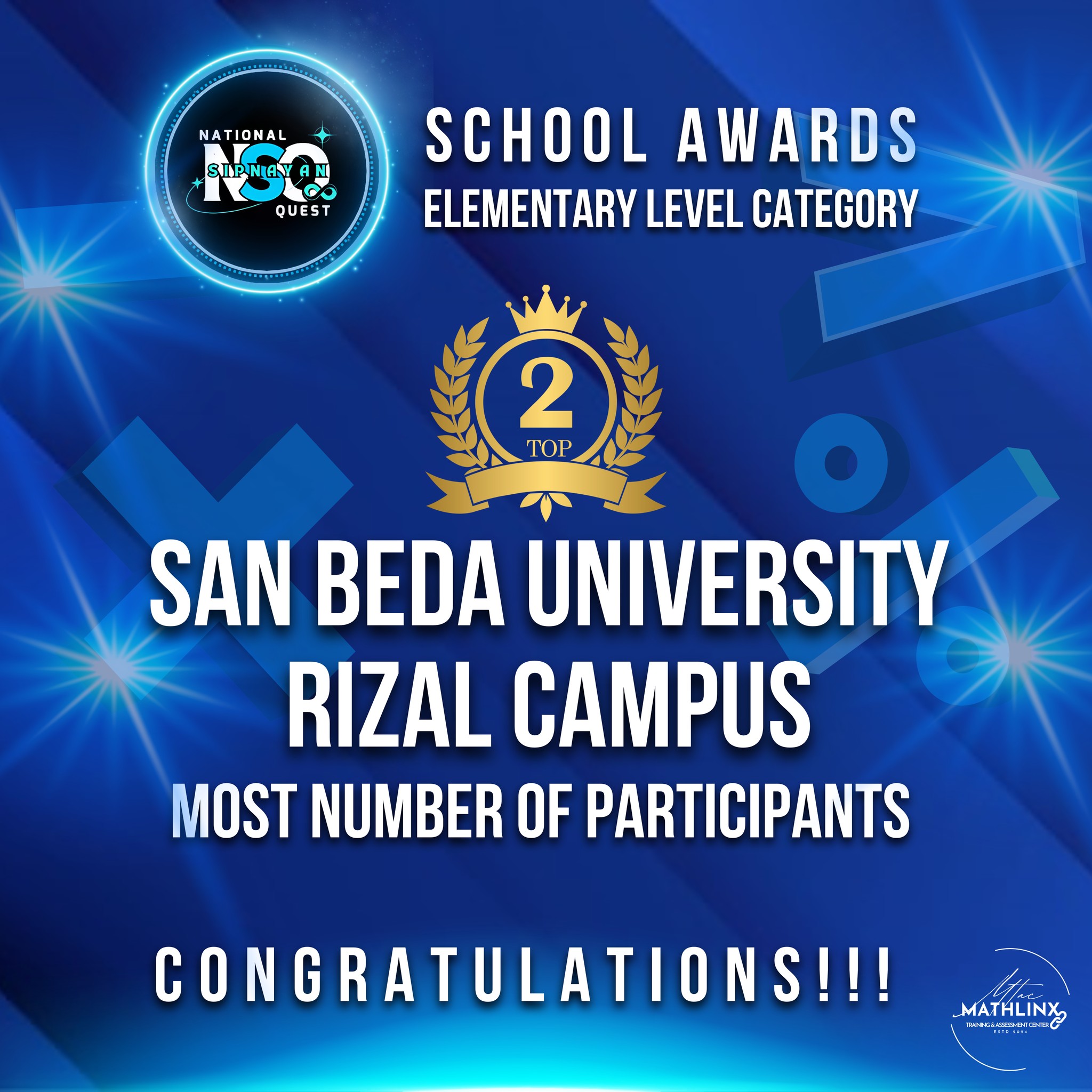 Mathlinx - 👏 Congratulations to San Beda University Rizal Campus for ...
