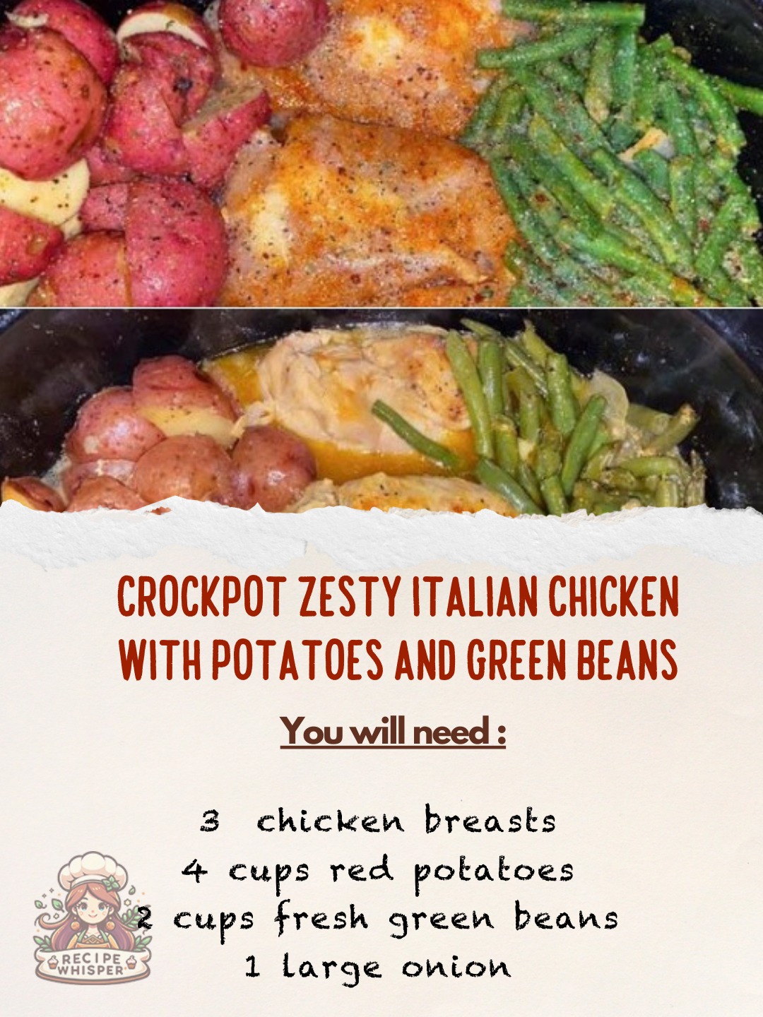 Chicken and potatoes with zesty Italian dressing mix