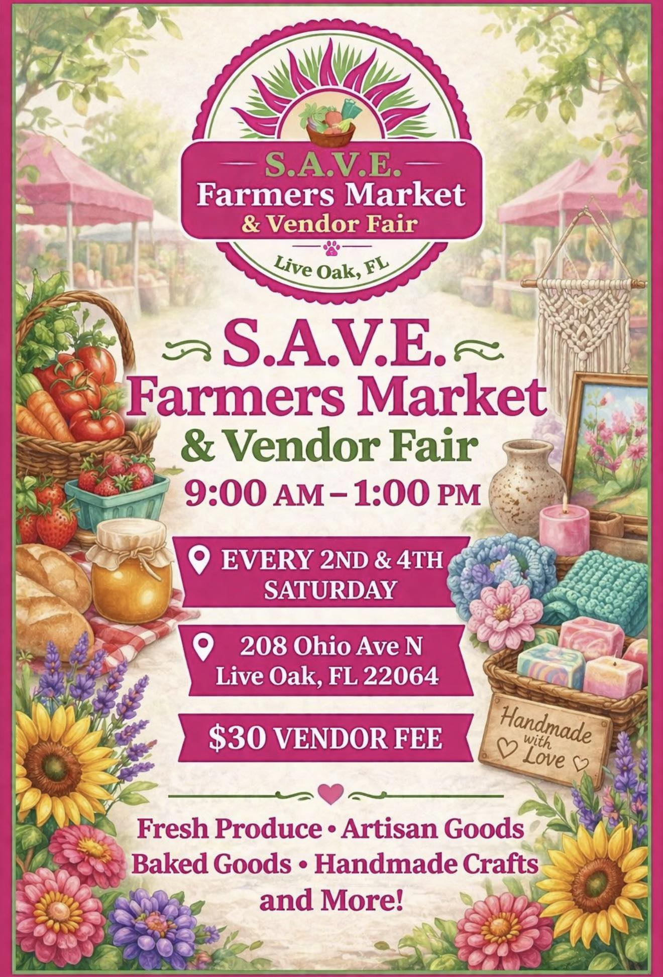 Suwannee Artisan Vendor Expo SAVE Market | Live Oak FL