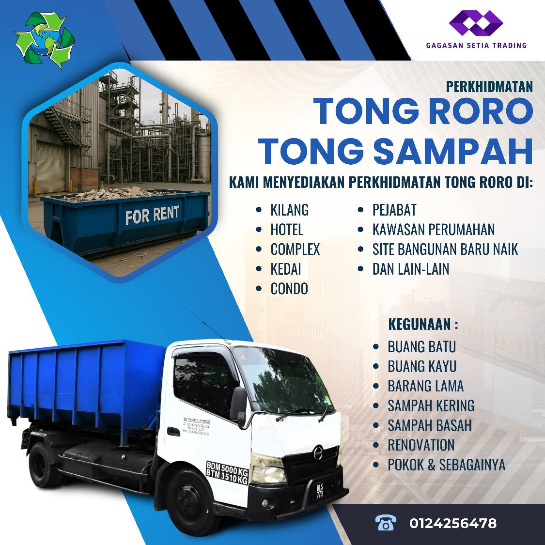 IBG (Indian Business Group) | Kami menyewa TONG RORO di kawasan Kepala ...