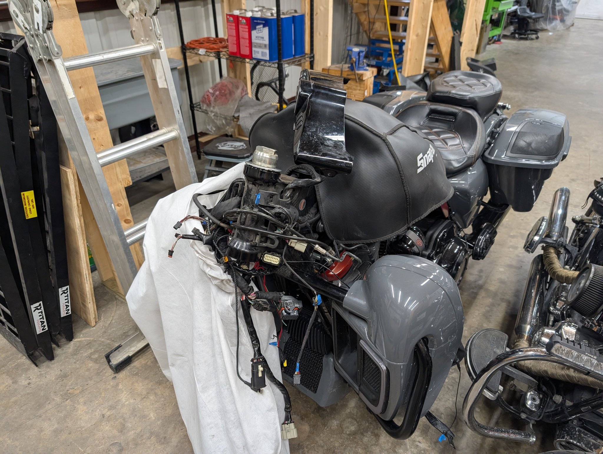 Motorcycle crash bar repair in Wickenburg