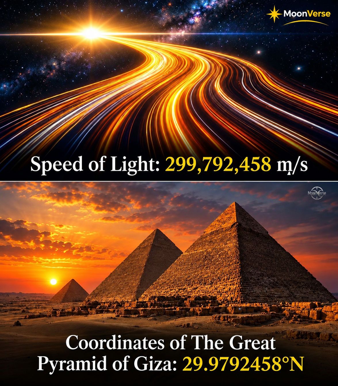 🔺✨ THE GREAT PYRAMID & THE SPEED OF LIGHT — A STRANGE NUMERICAL