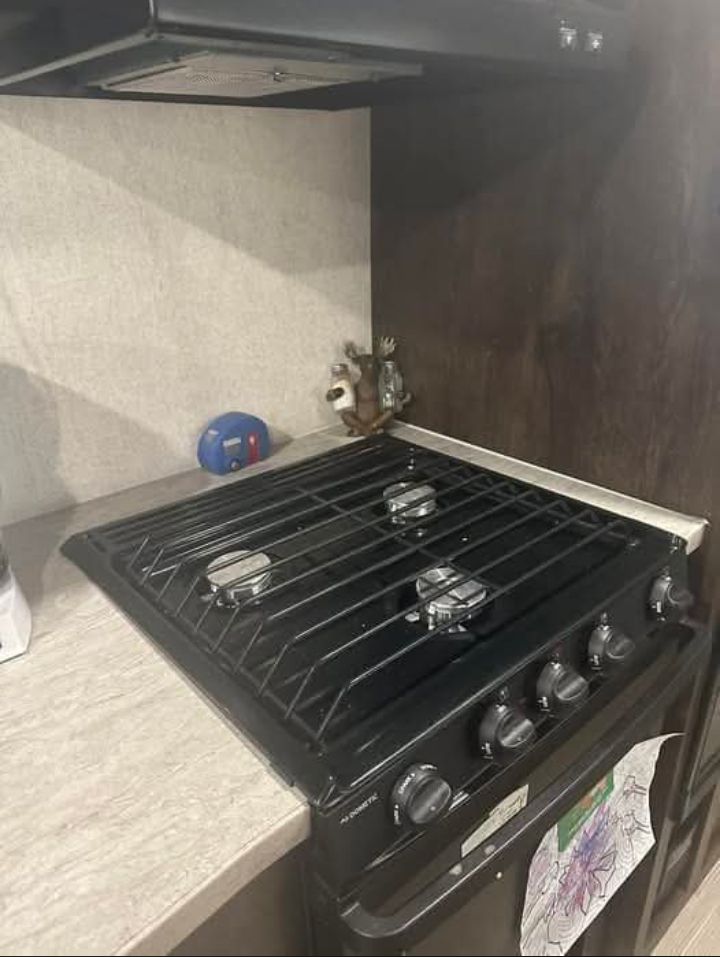 Covering gas burners for a useful space?