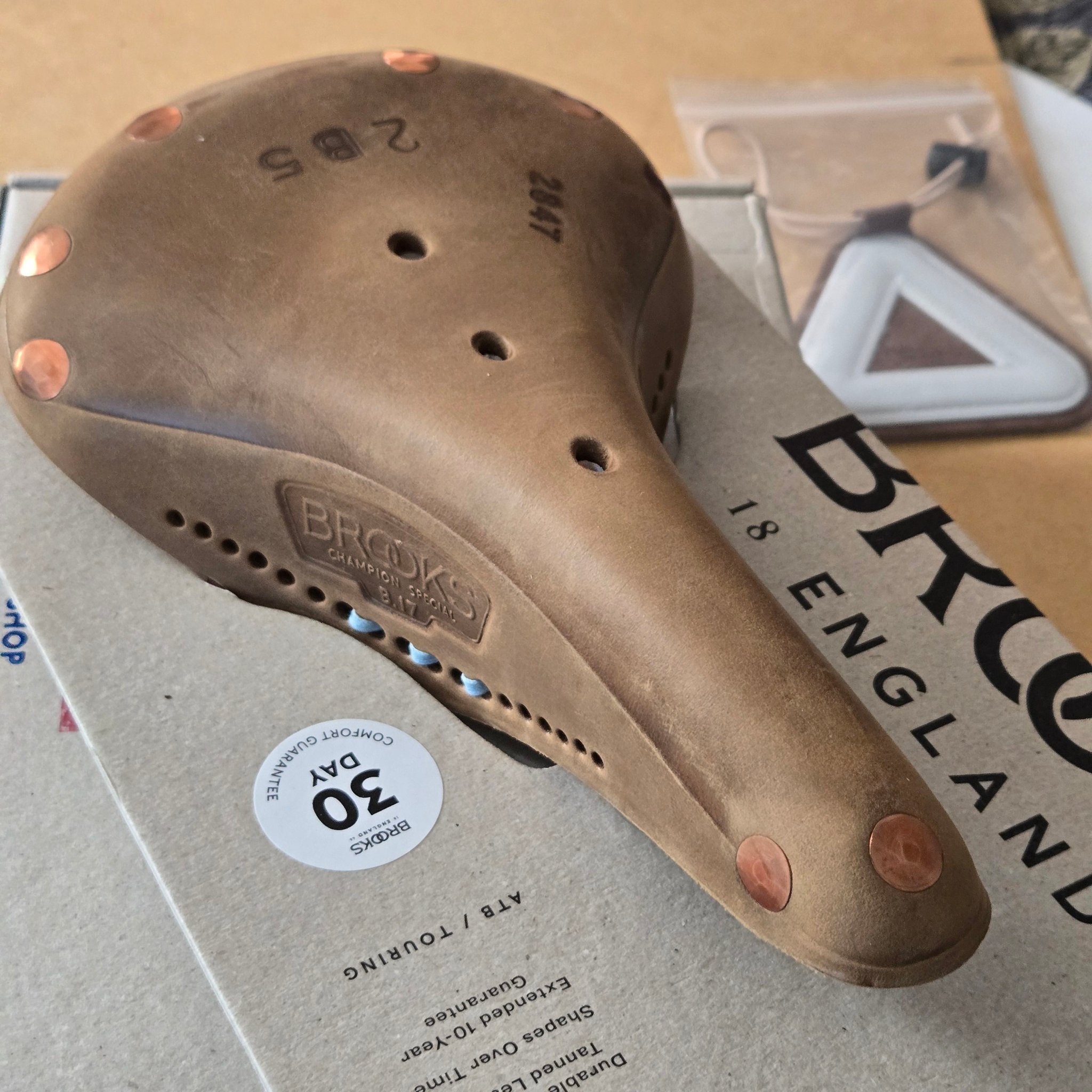 Limited Edition Brooks x Blue Lug B-17 Saddle in Softened Dark Tan