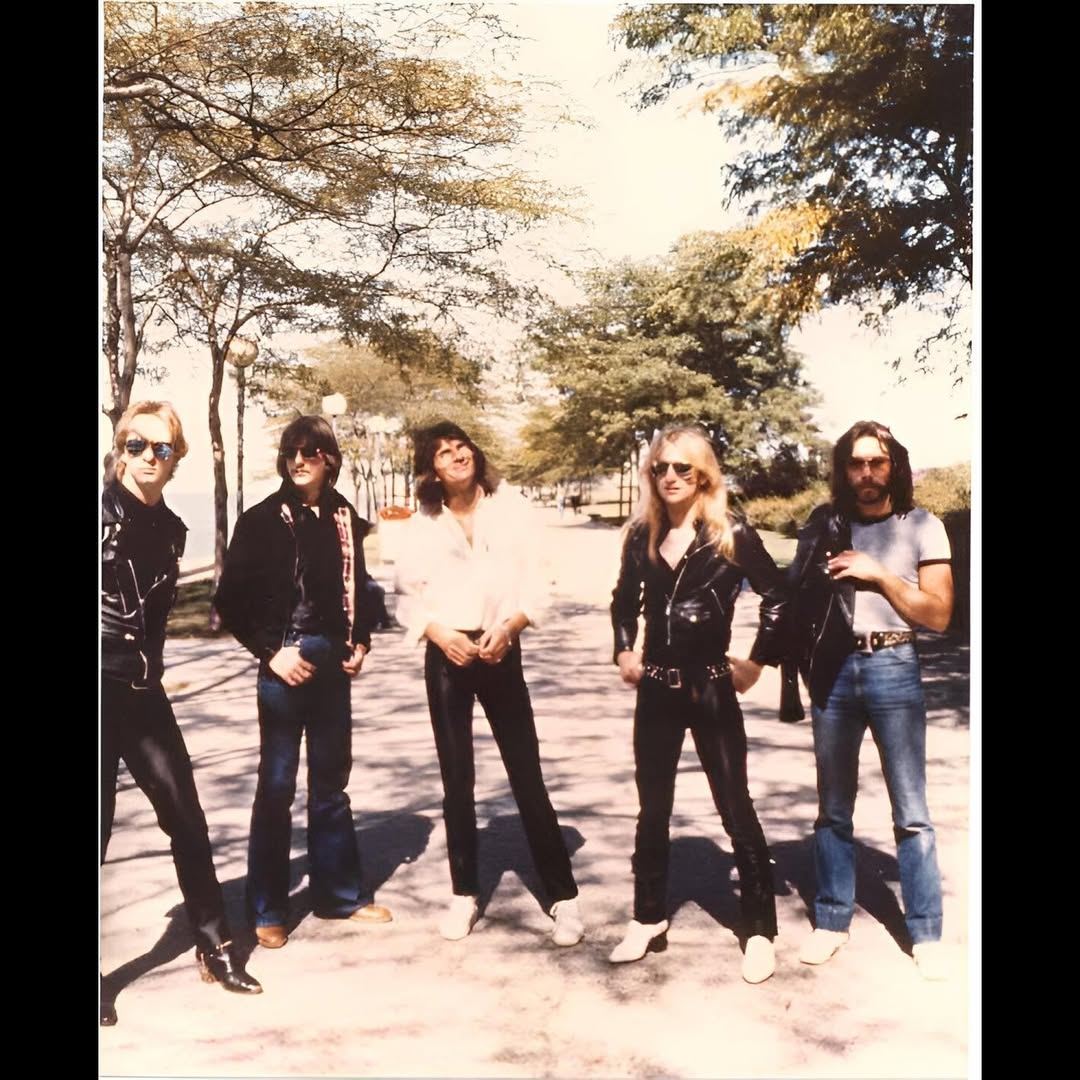 Judas Priest somewhere on tour in the USA, 1979.