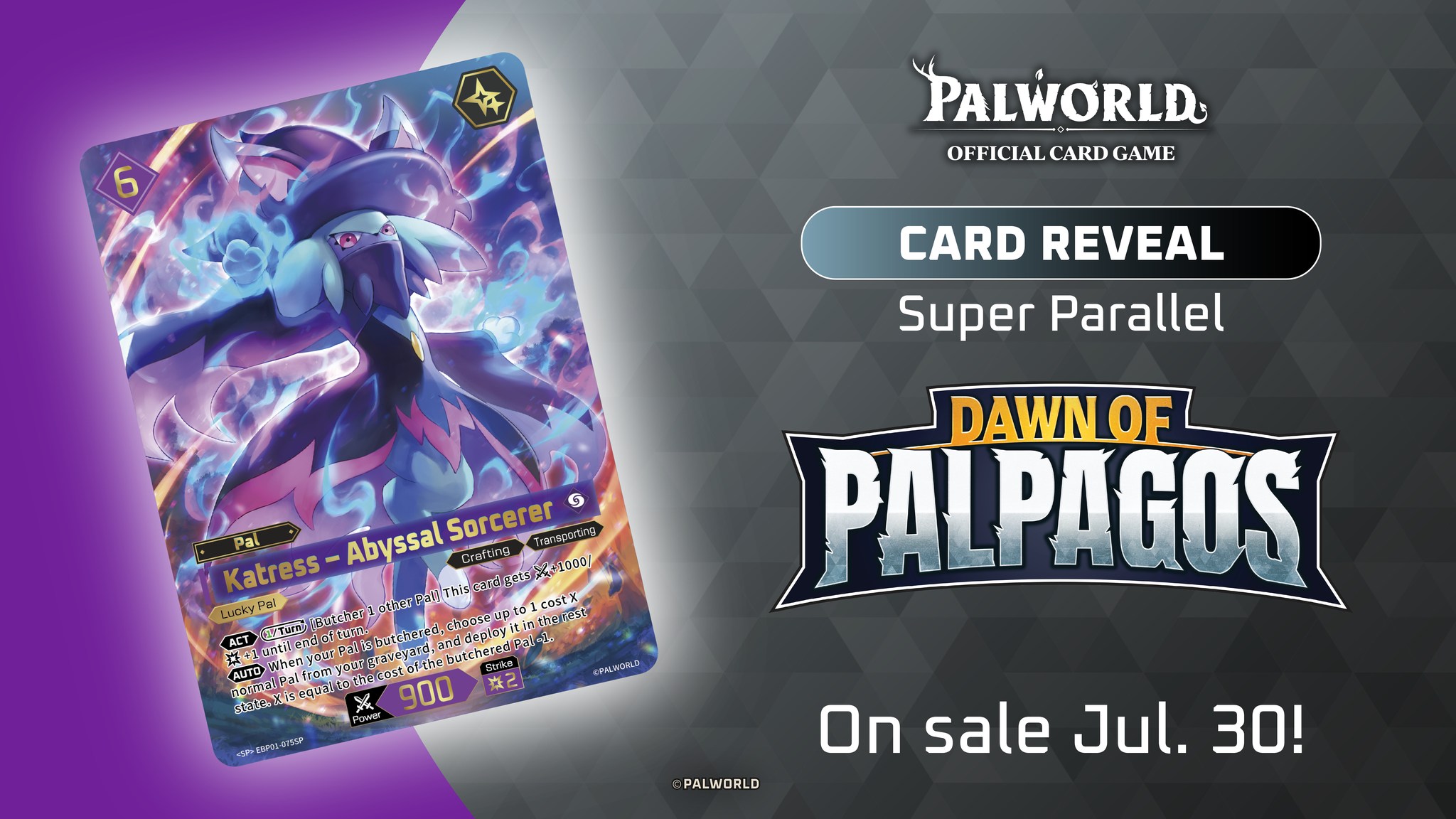Palworld card game booster pack Dawn of Palpagos preorder