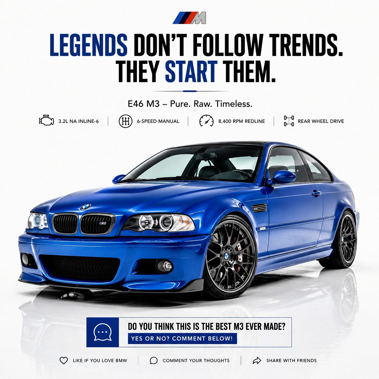Just a moment with a beautiful car. BMW E46 M3