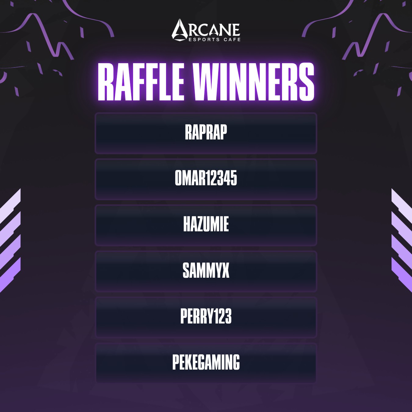 Congratulations to our 6 monthly... - Arcane Esports Cafe | Facebook
