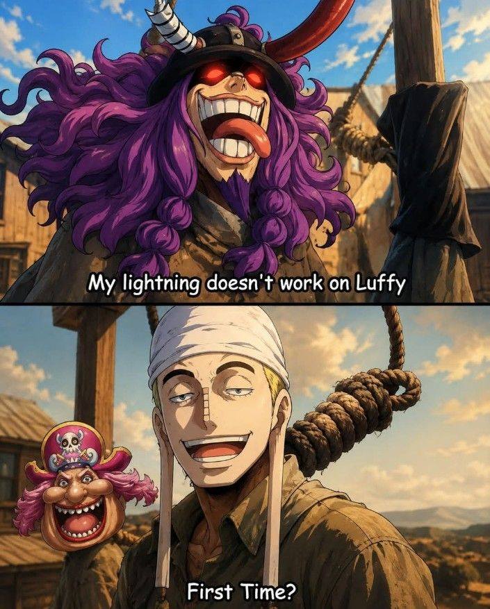 One Piece meme comparing Loki's first time to Enel and Big Mom