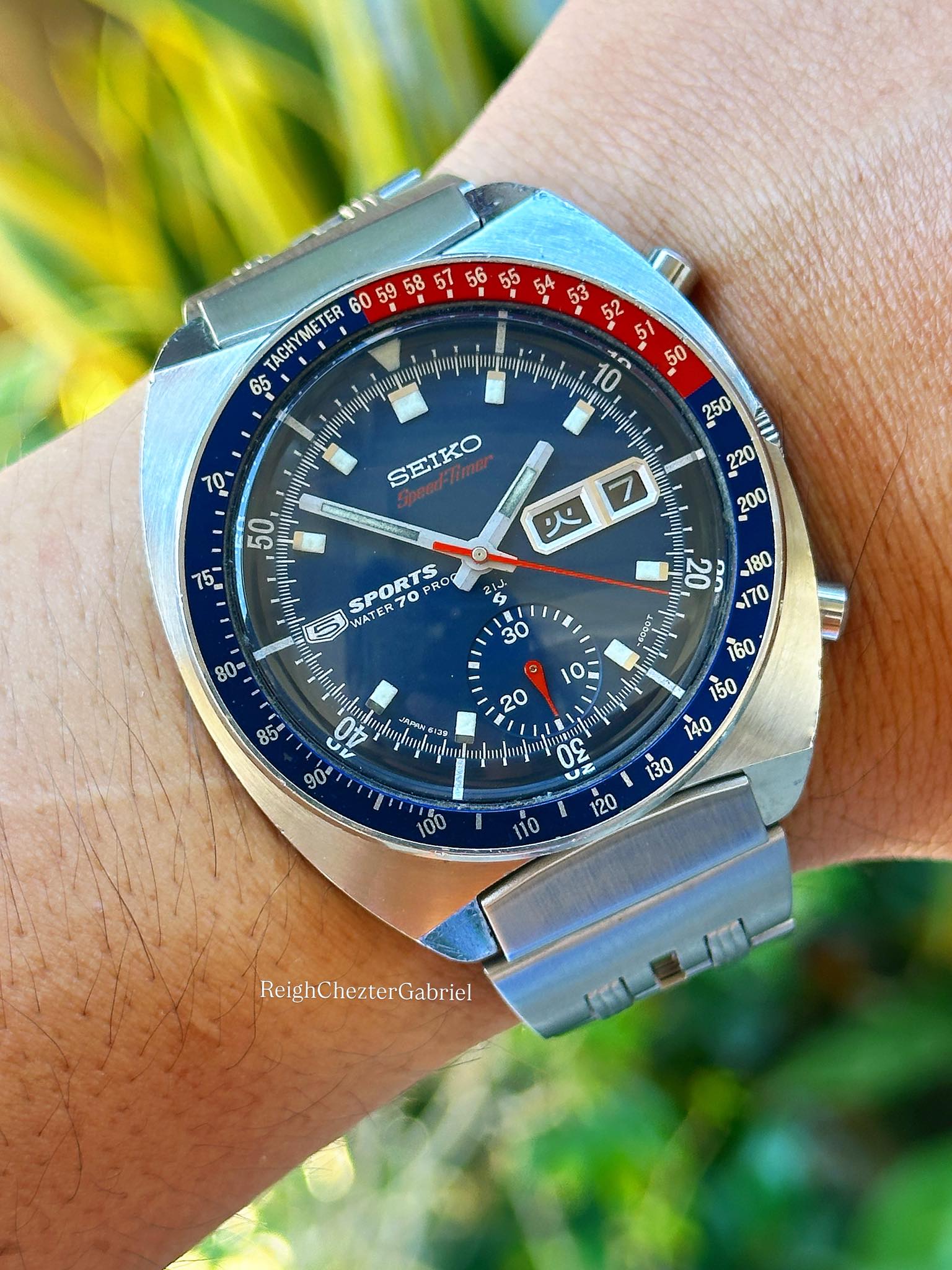 1969 Seiko 5 Sports Speed-Timer with rare 6139 dial