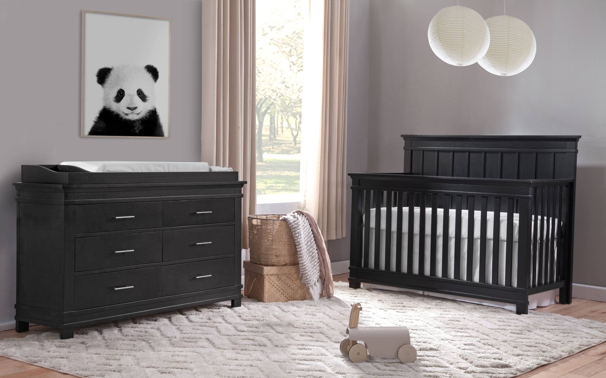 Our clearance sale is winding down, and inventory is getting LOW 🚨 We still have a few Bergamo sets left! Don't miss your chance to snag this solid wood nursery set for