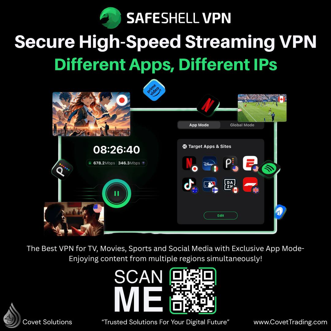 Covet Solutions - 🚀 SAFE SHELL VPN – Secure High-Speed... | Facebook