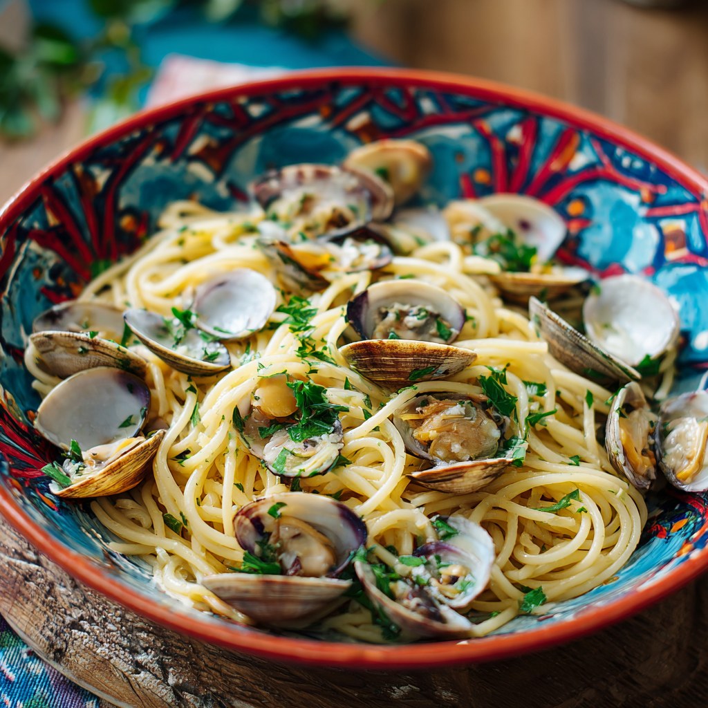 洗顔料 vongole Vongole bianco with ariake sea clams and spaghetti