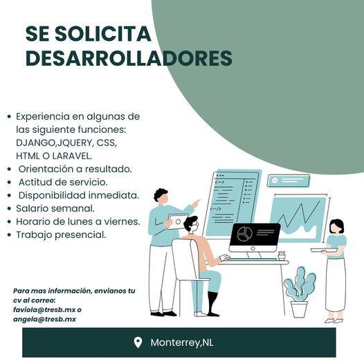 Bolsa de trabajo TI p/desarrolladores y programadores Monterrey México ...