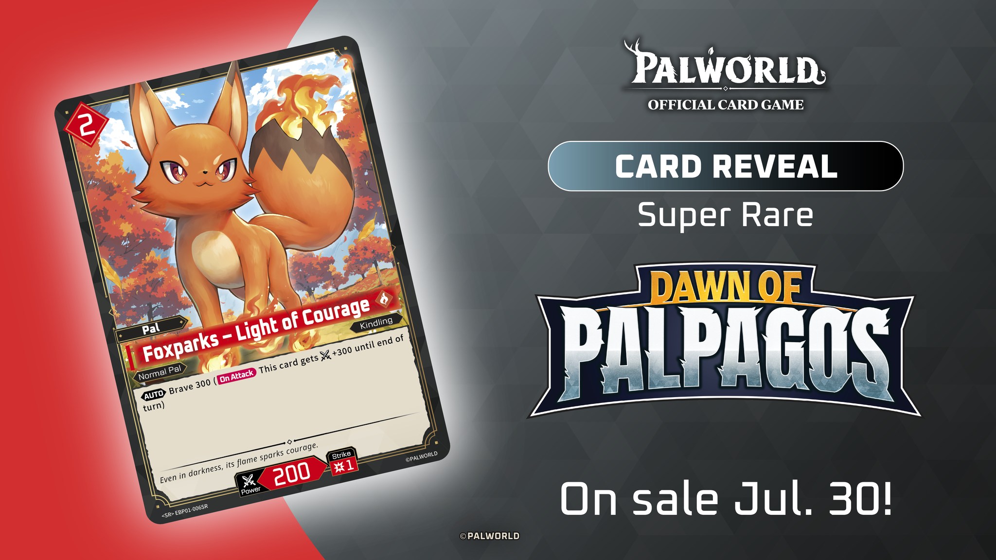 Palworld card game booster pack Dawn of Palpagos preorder