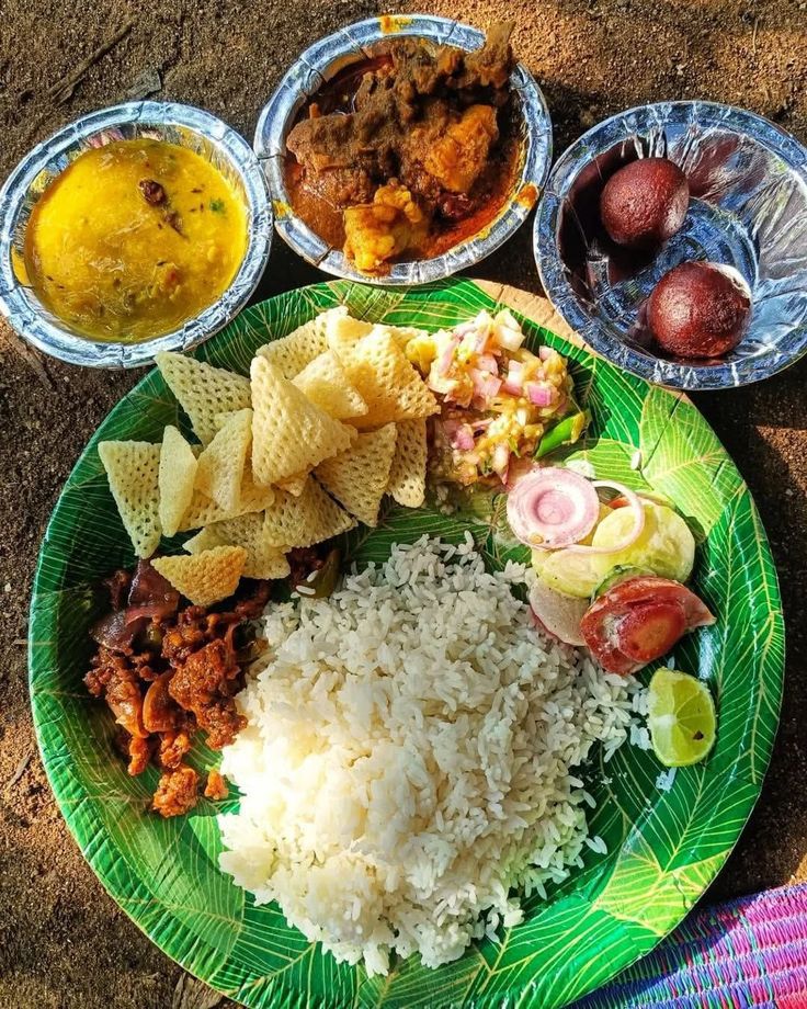 Foodies Recipes | Healthy Thali: Rice, Daal, Mutton, Kala Jamun, Papad ...