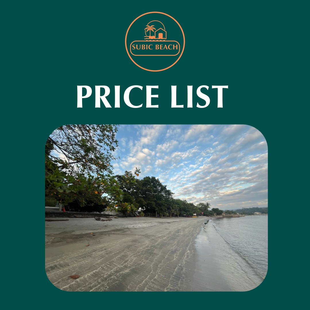 Subic Beach - 🌴 PRICE LIST 🌴 Hey beach lovers!🌞 We’re... | Facebook