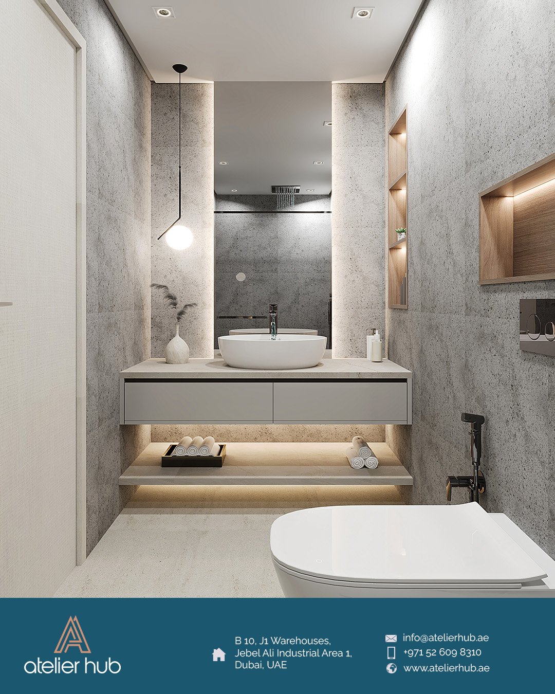 Atelier - In this villa’s reimagined powder room, scale wasn’t a ...
