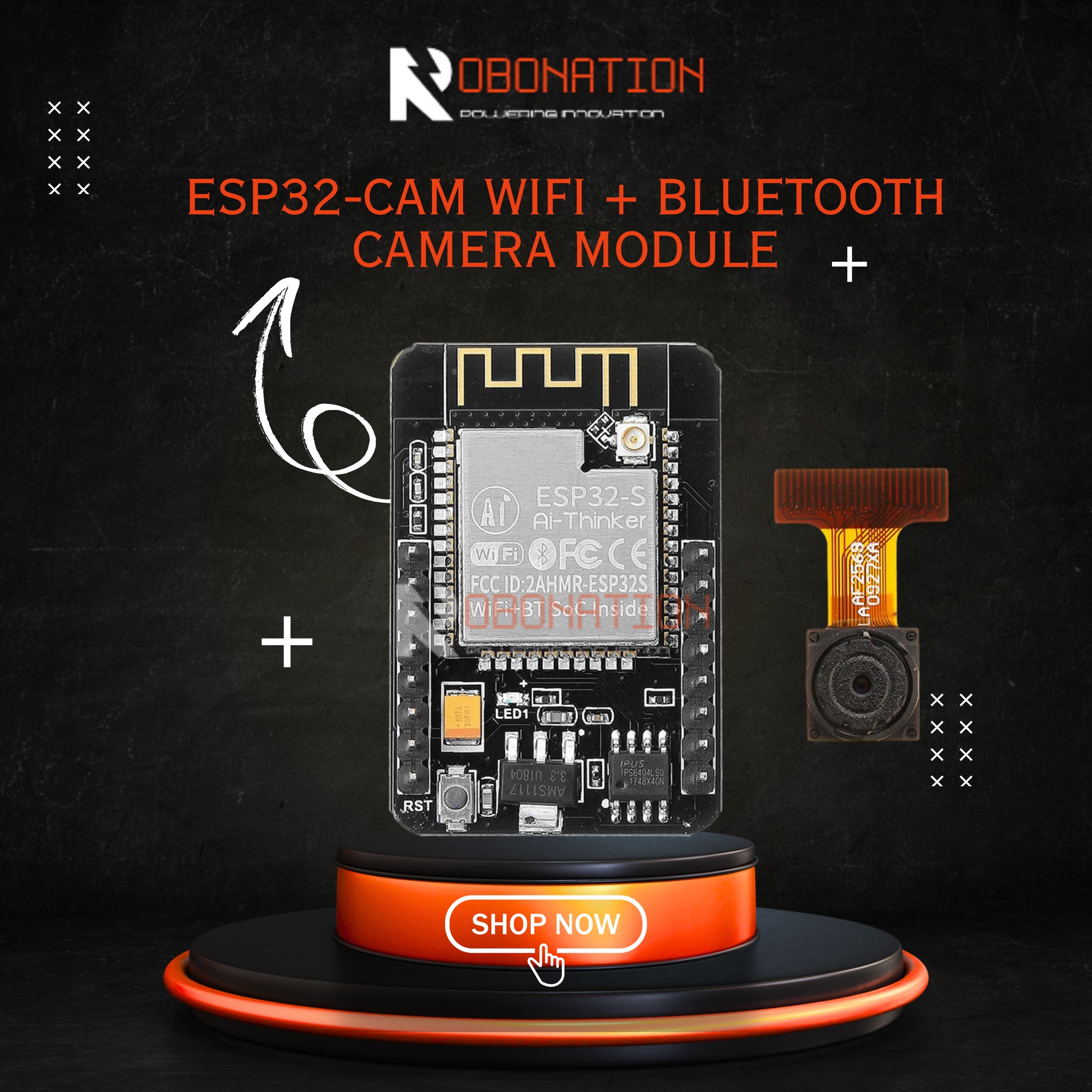 Robonation - 📸 ESP32-CAM WiFi + Bluetooth Camera Module – Smart ...