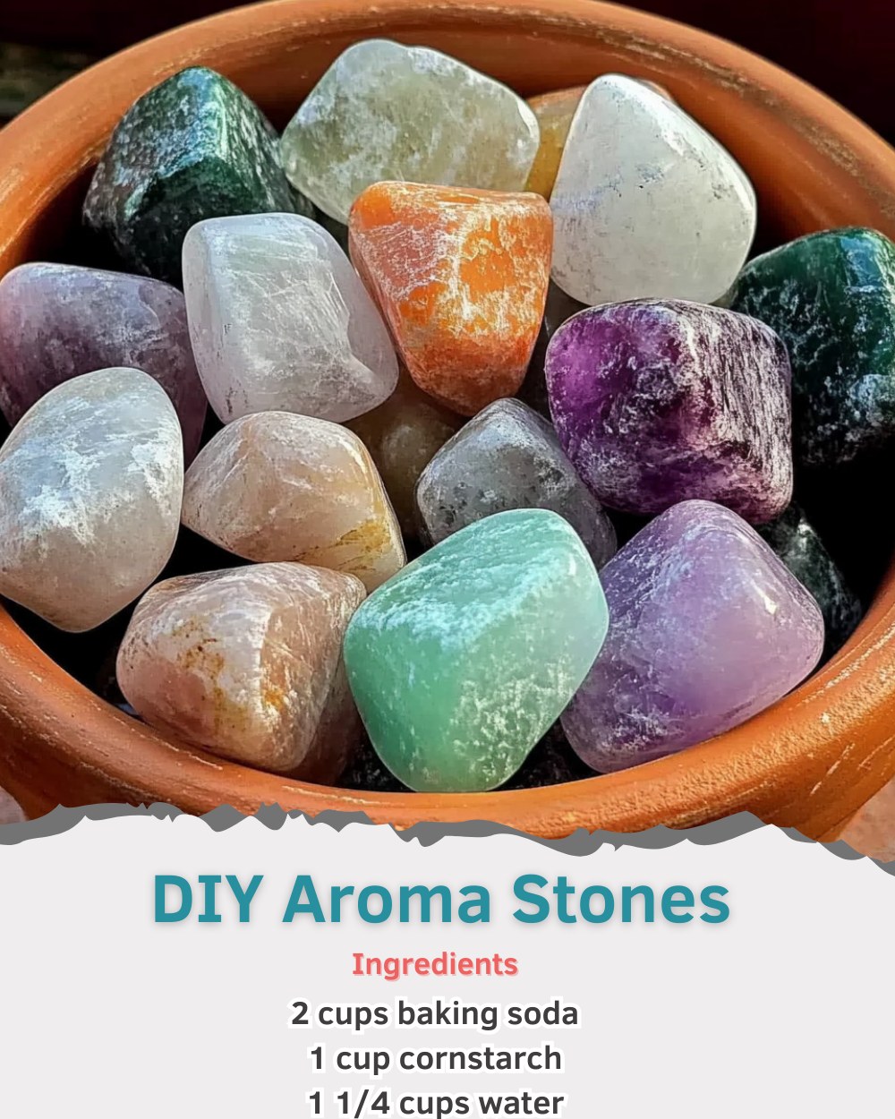 Homemade - DIY Aroma Stones Ingredients: - 2 cups baking soda - 1 cup ...