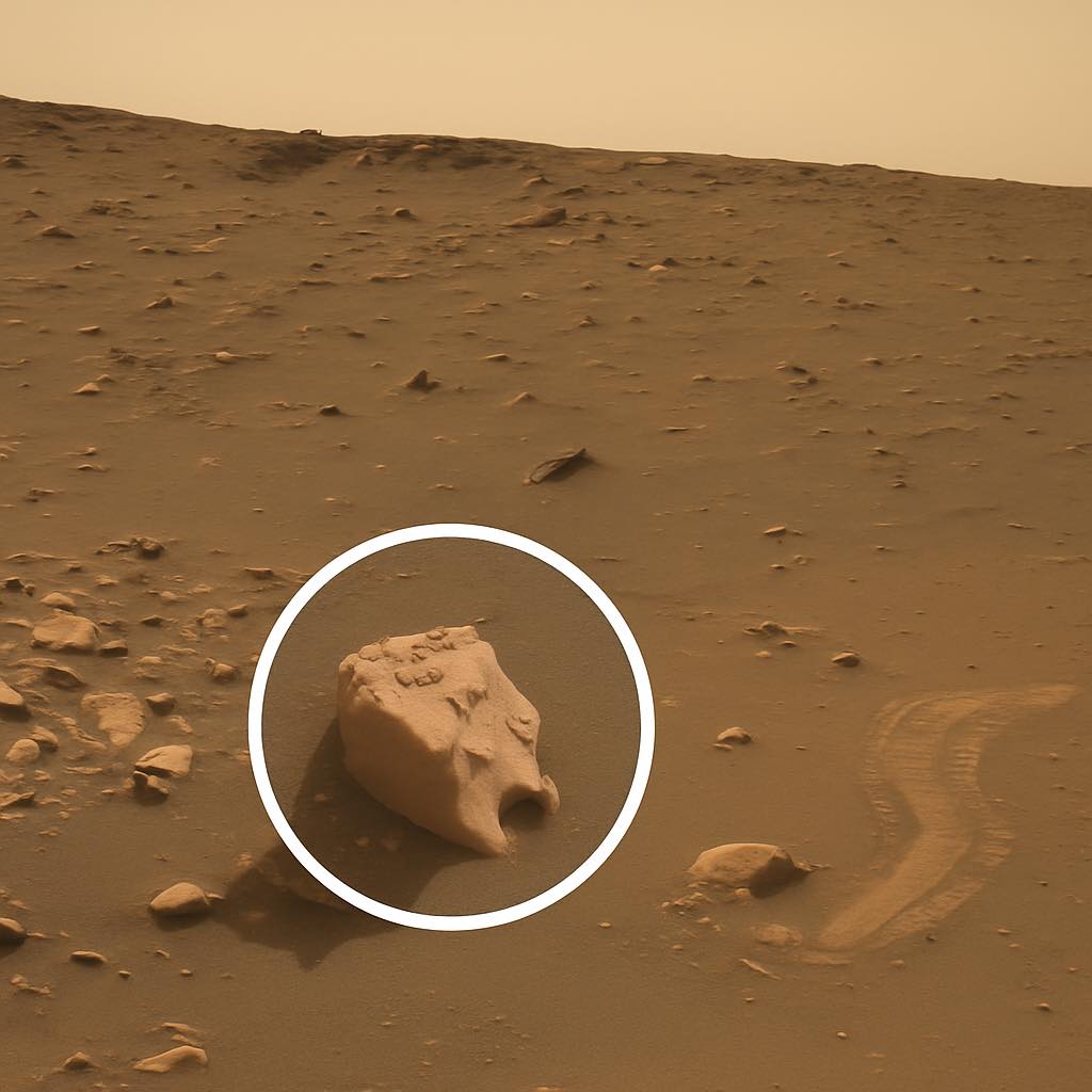 Mars - “Did Mars Just Reveal a Skull? 💀🔴 Look closely—this bizarre rock ...