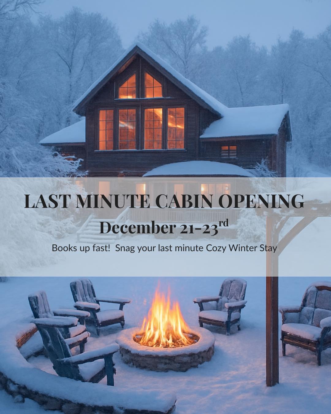The Hideaway - Last chance to spend the holiday season in our cozy ...