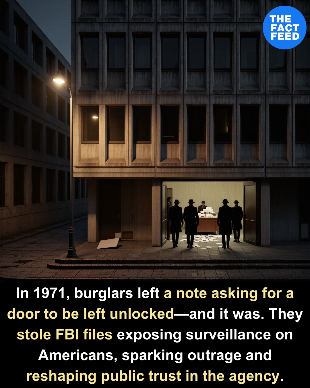 The Fact - 🕵️ The FBI Burglary with a Note In 1971, burglars pulled off ...