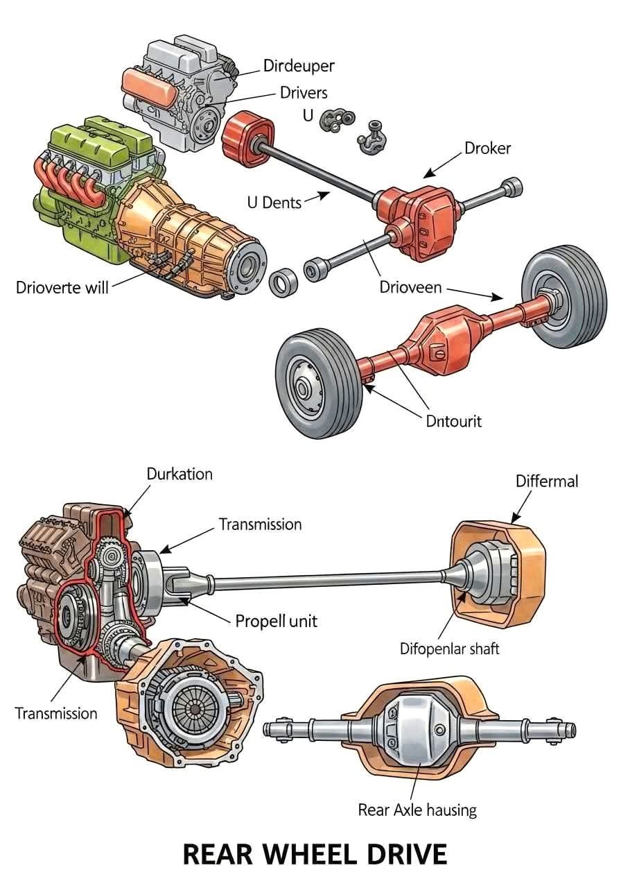Mechanical Parts Knowledge | 🚗 Rear-Wheel Drive (RWD) Explained 🔧⚙️ ...