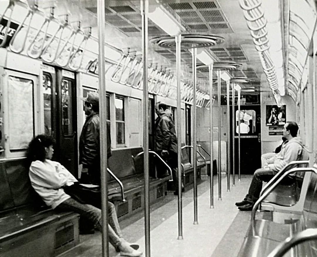 Vintage M train in Brooklyn from 1982