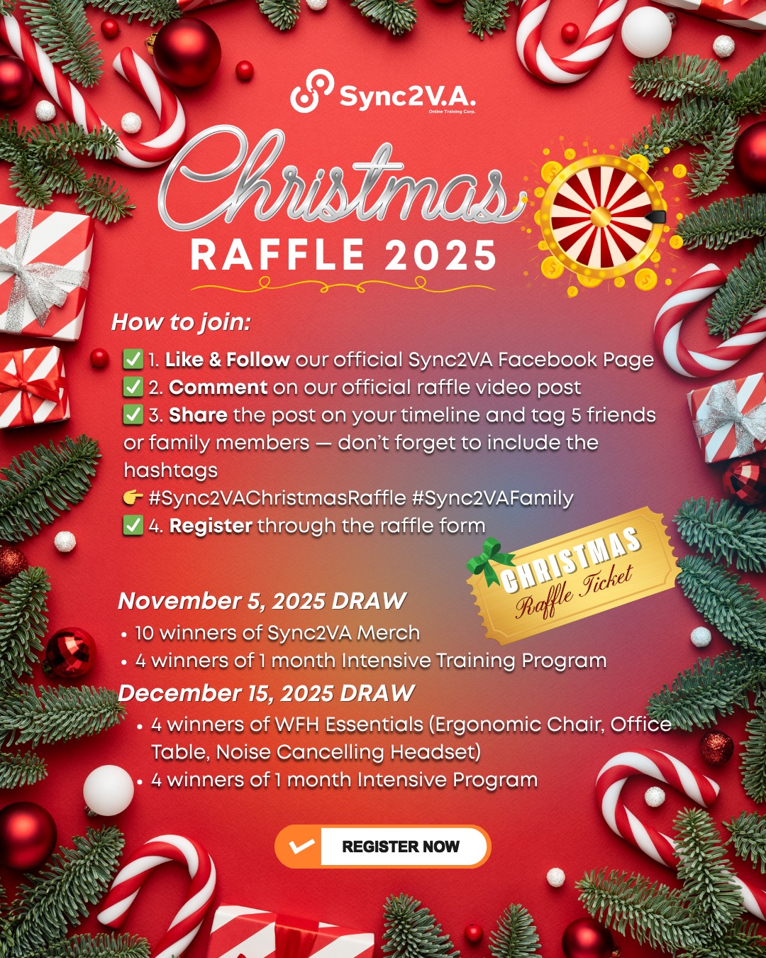 SMM - 🎄 Sync2VA Christmas Raffle 2025 is here! 🎄 This season, we’re ...