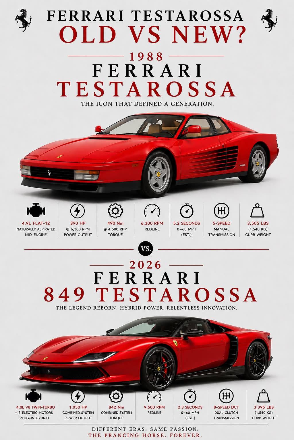 Four decades apart, one legendary name. 🔥🐎 The iconic 1988