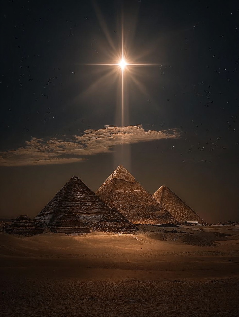 Sunrise - This was seen last night over the Pyramids of Giza — Egypt 🇪🇬 ...