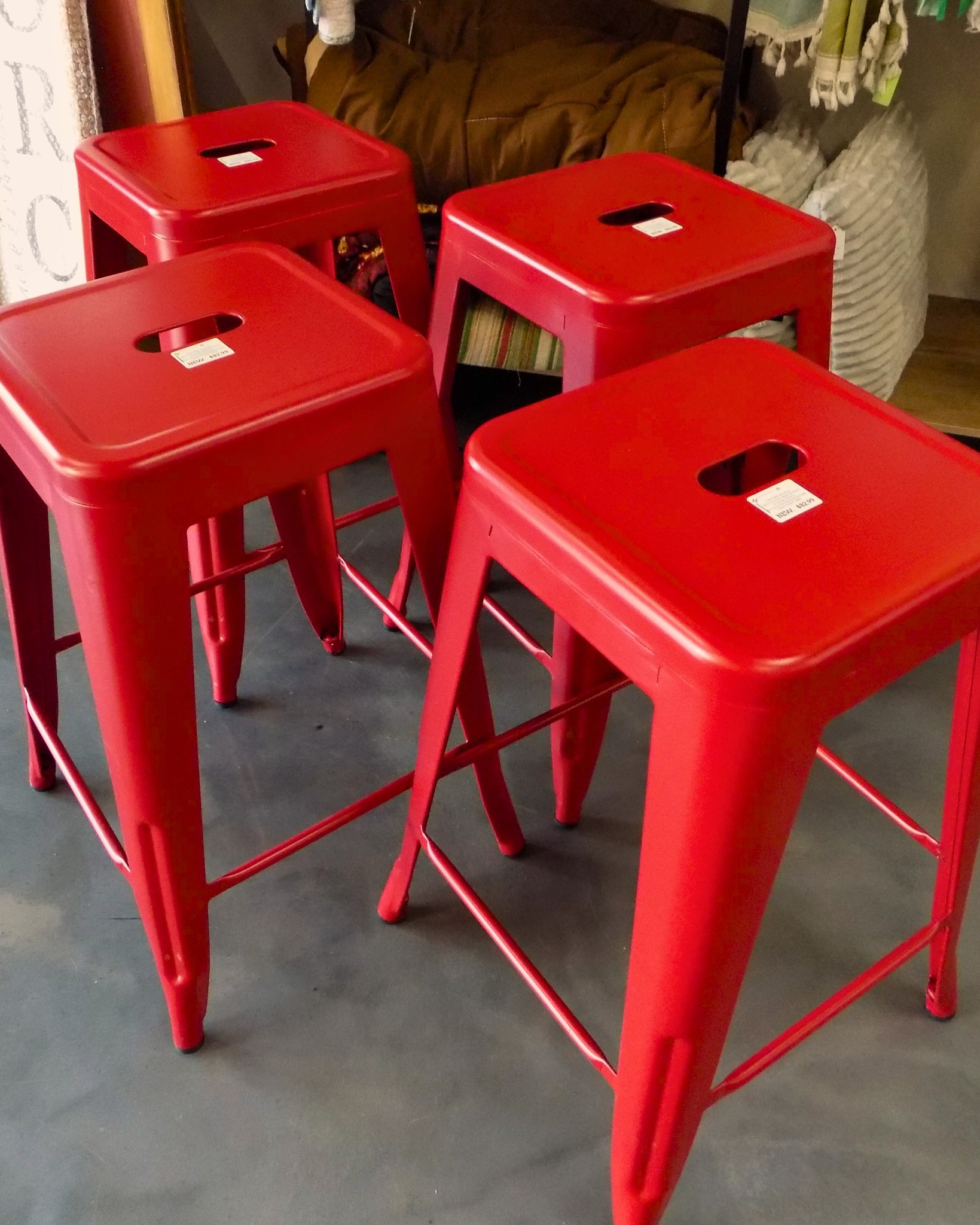 The iconic IKEA SNILLE stacking chair in bold red just arrived at