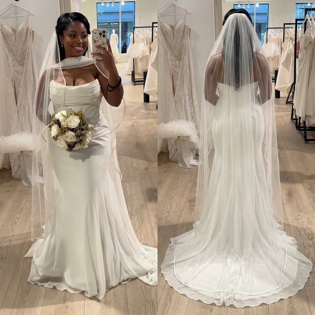 mother in law wedding dress Should I wear my dream despite my future mother-in-law's concerns about how it will look on me? Size:XXL/UK Size 16/US Size 12 Dress to Impress Outfit Matte satin bridal gown Navy blue