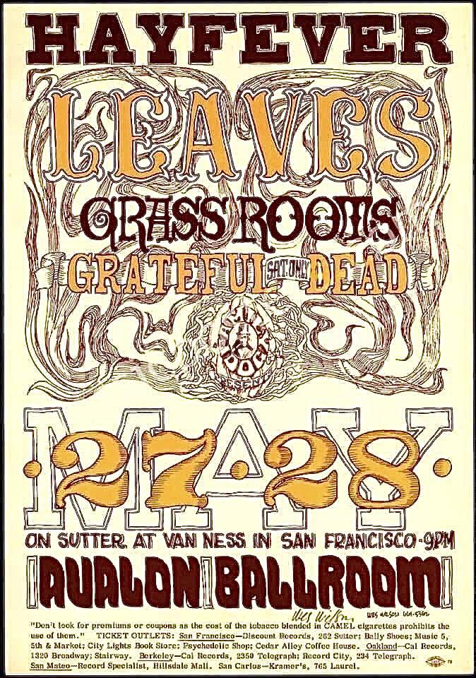 Original 1966 Family Dog Poster for Grateful Dead Concerts at