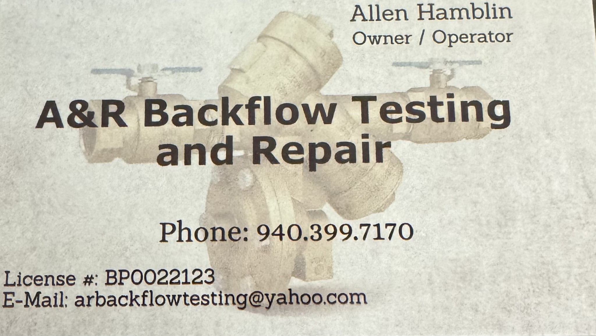 A&R Backflow Testing and Repair | Paradise TX
