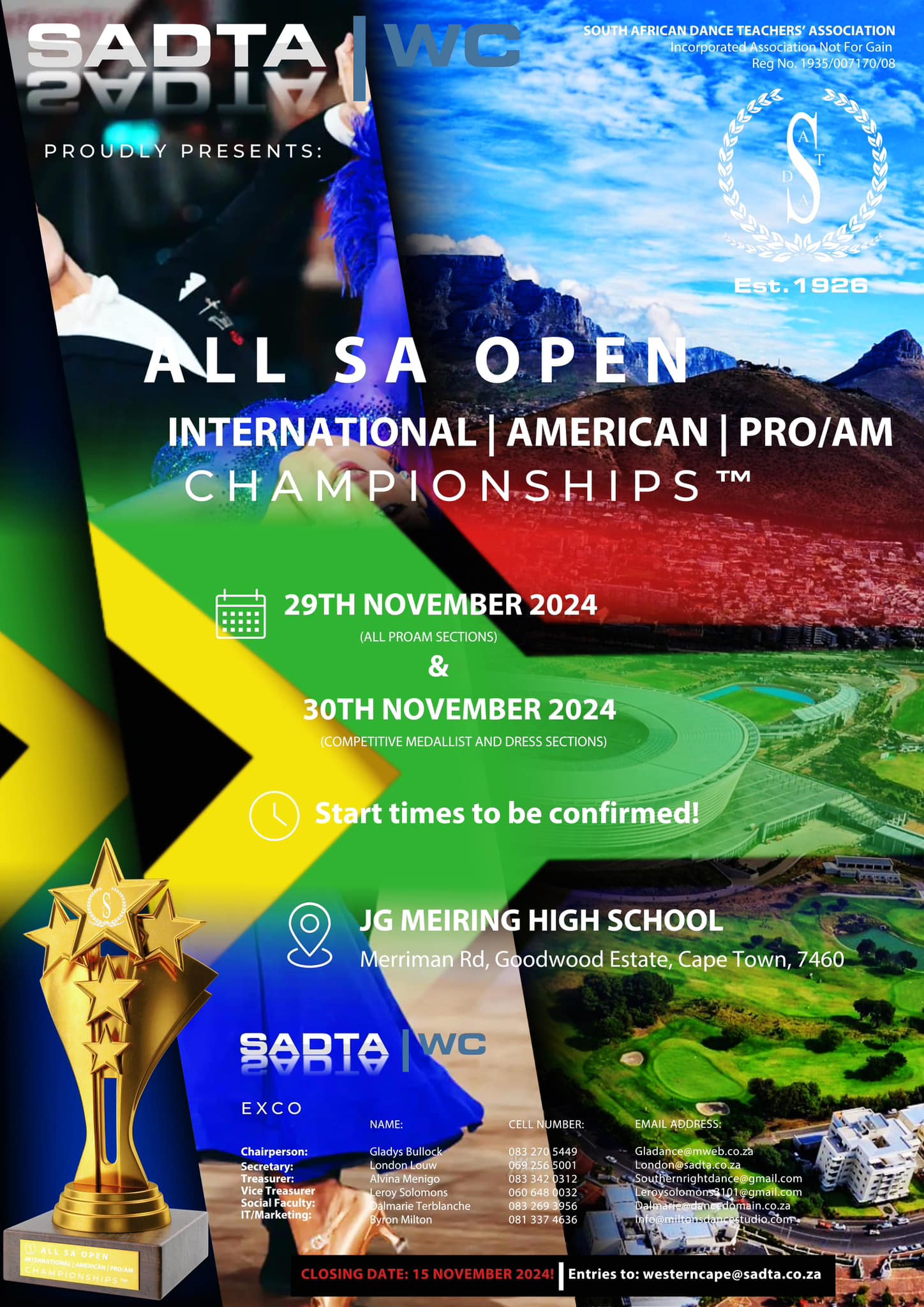 SADTA - Entry forms available for this amazing... | Facebook