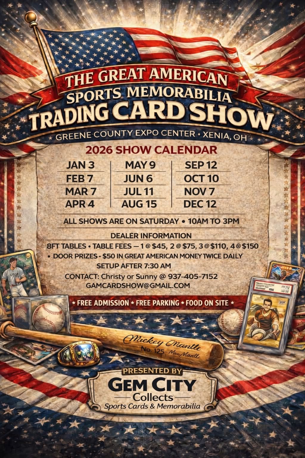 Ohio Sports Card Show on September 12th in Xenia