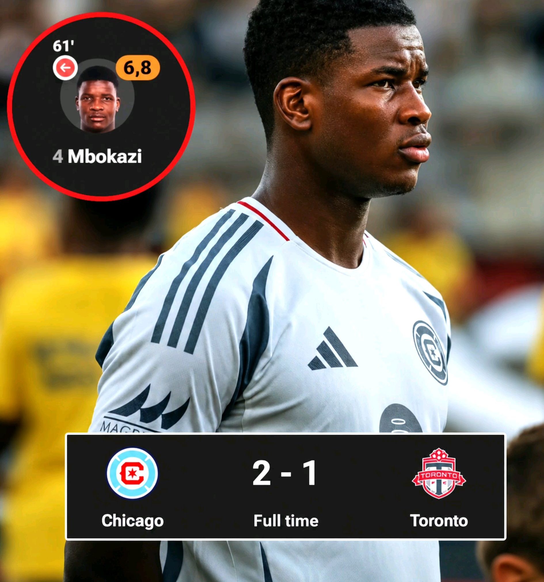 Mbekezeli Mbokazi's decent performance in Chicago Fire's 2-1 win