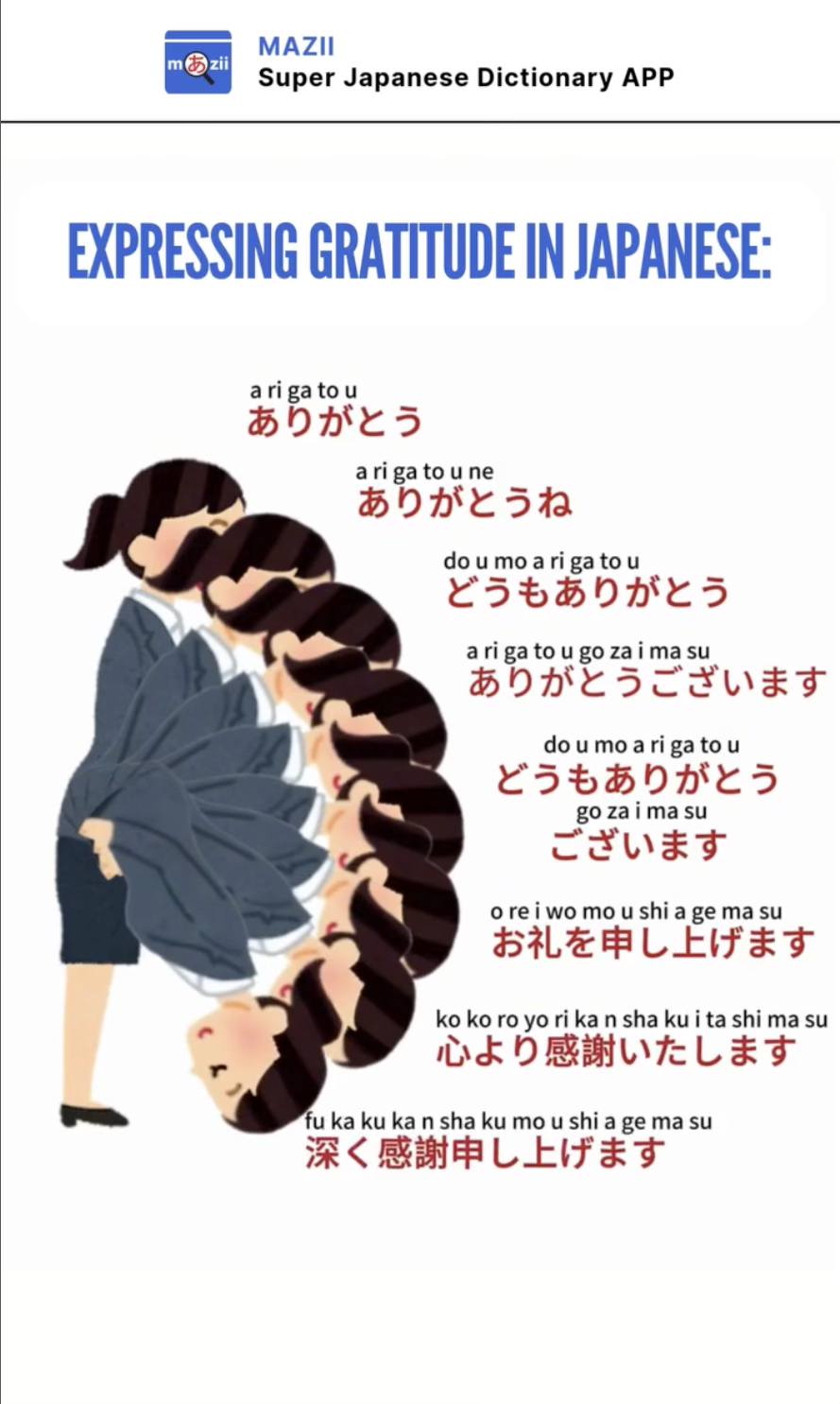 深く 感謝 申し上げ ます