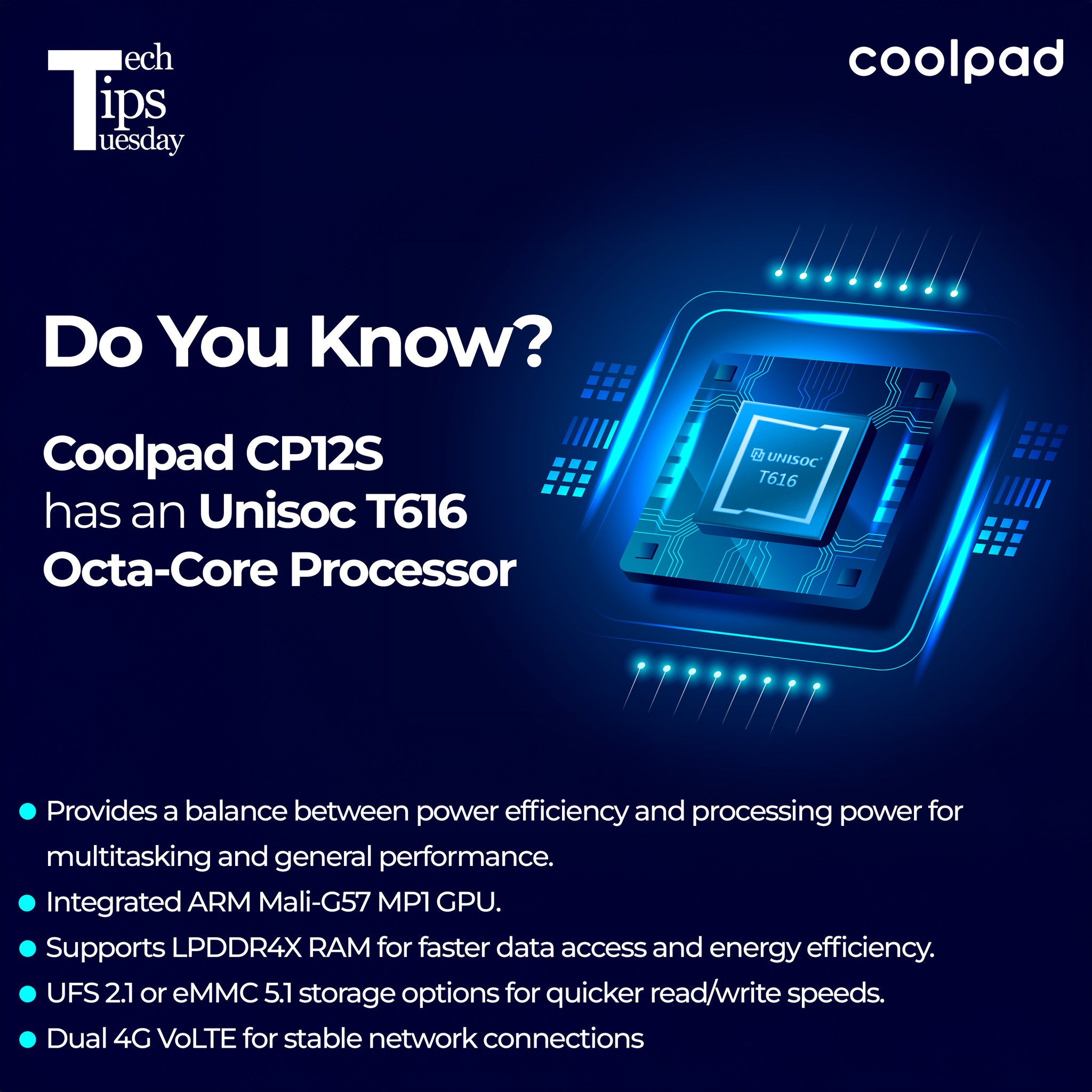 Check out the Coolpad CP12 Neo 4GB/64GB! GB RAM for seamless