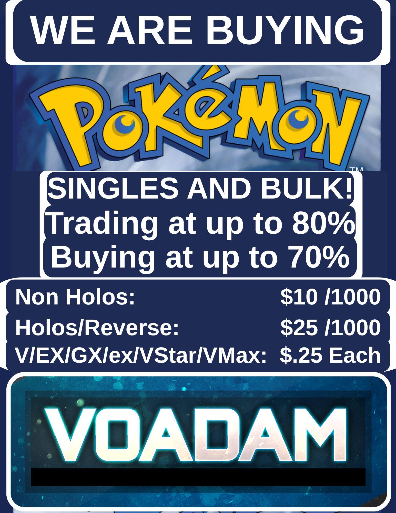 we buy bulk pokemon cards Cards: 50 Assorted with Guaranteed V Pokemon – Shopville Dailey Card Co. – Your